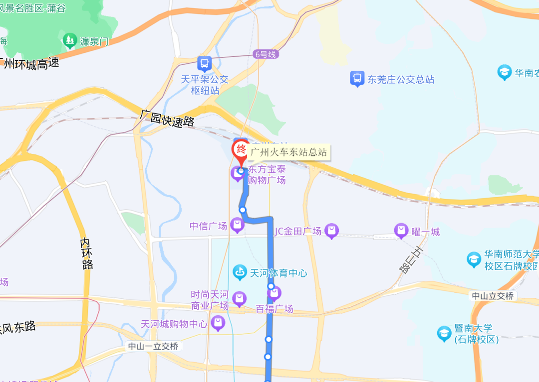 广州公交14路线路图图片