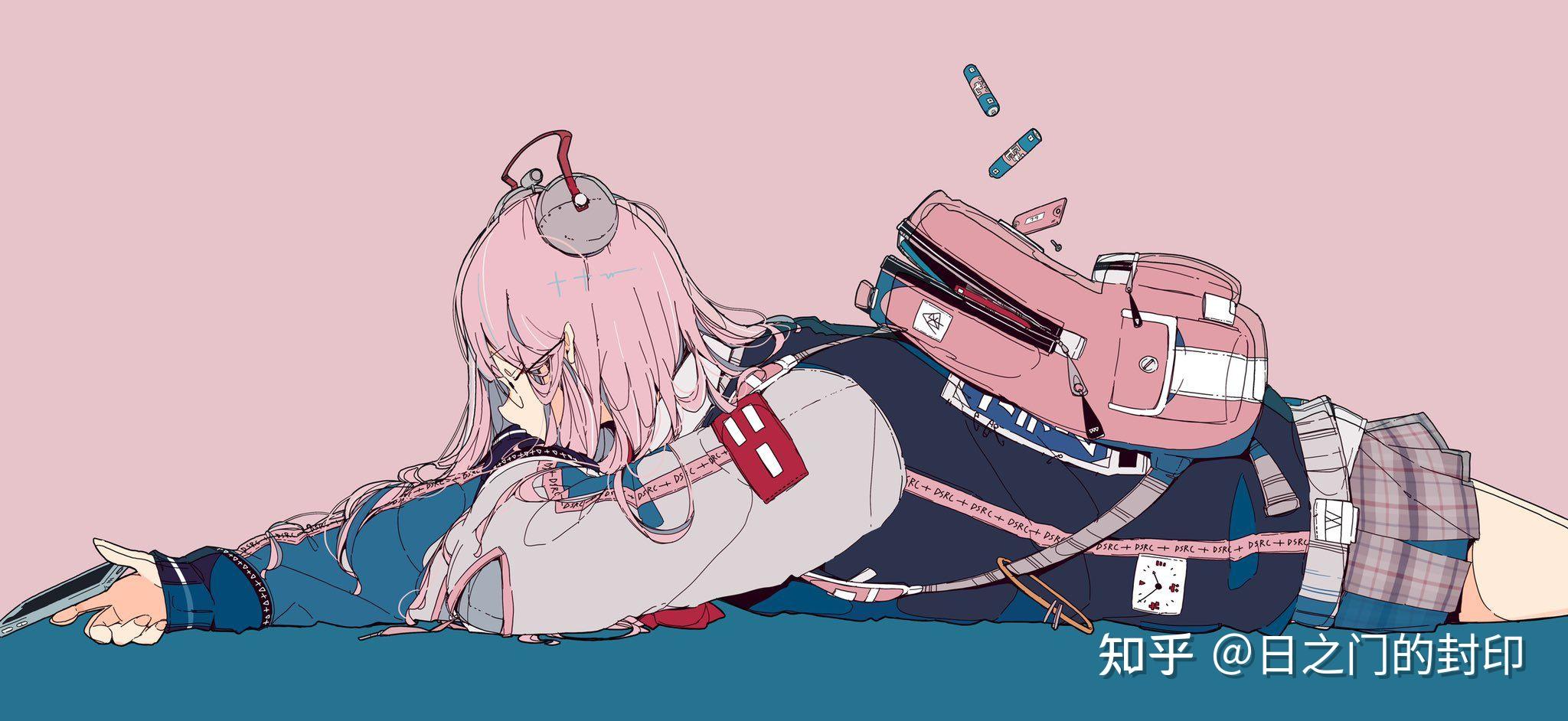 独特的造型手段与低饱和度上色日系平涂少女太美了