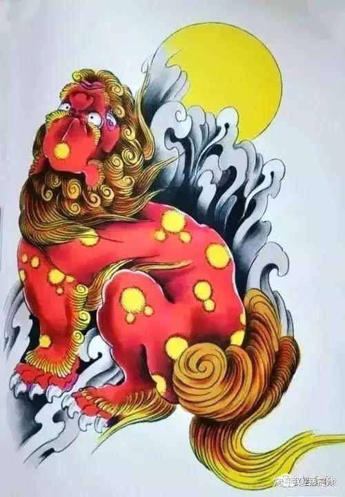 我是雕刻师唐狮纹身素描雕刻手稿图谱盘古臻艺