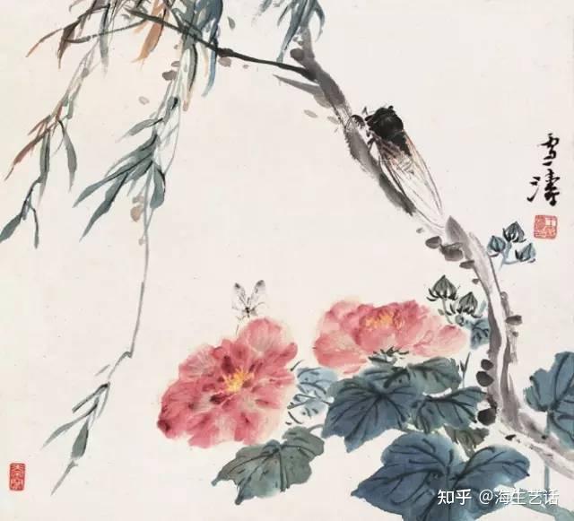 中国額 中国軸 王雪涛在銘 花鸟絵 近現代 中國古美術 名家名作| 王雪涛的花鸟绘画艺术欣赏_中国