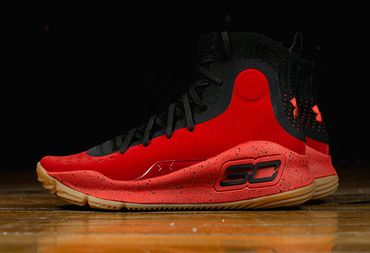 库里4黑红配色发售了吗安德玛curry4