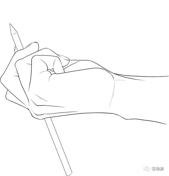 握笔姿势线稿素材合集超实用的手部绘画练习干货
