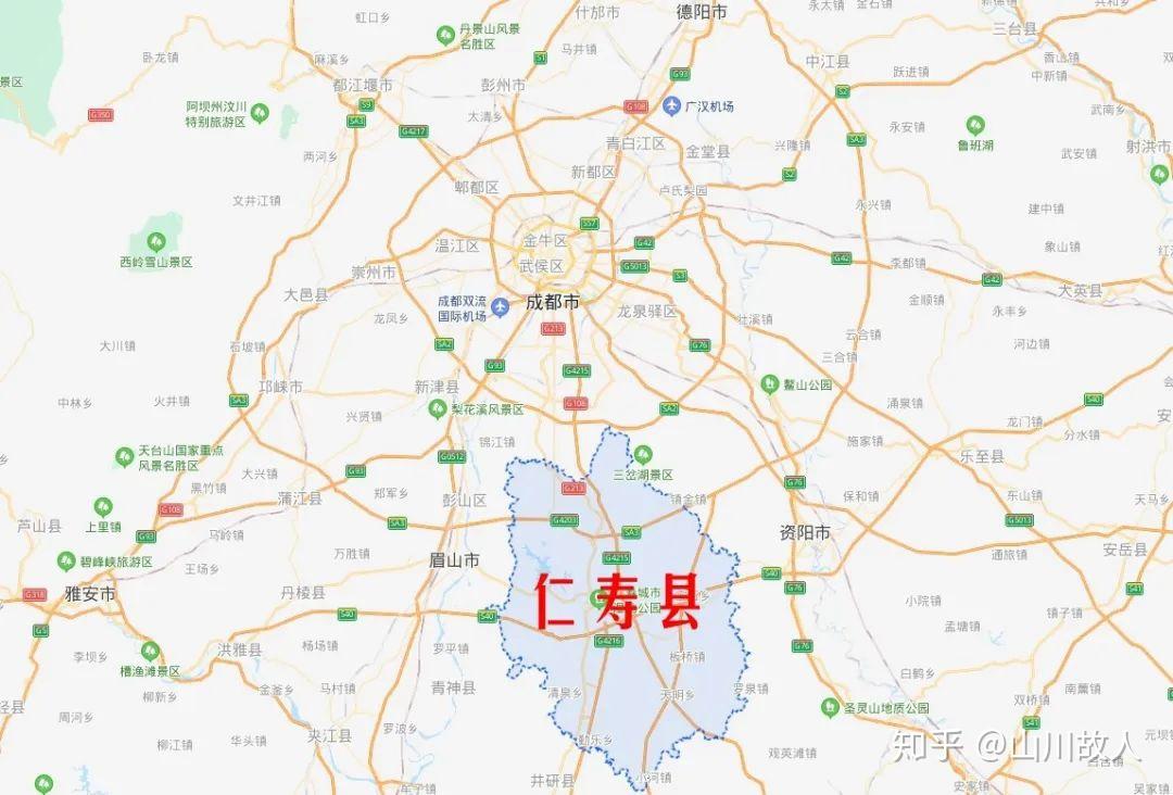 成都周边县城地图图片