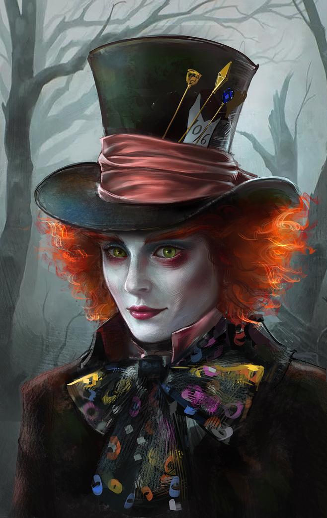 他是迪士尼电影《爱丽丝梦游仙境》中的疯帽子,擅长制帽与剪裁.