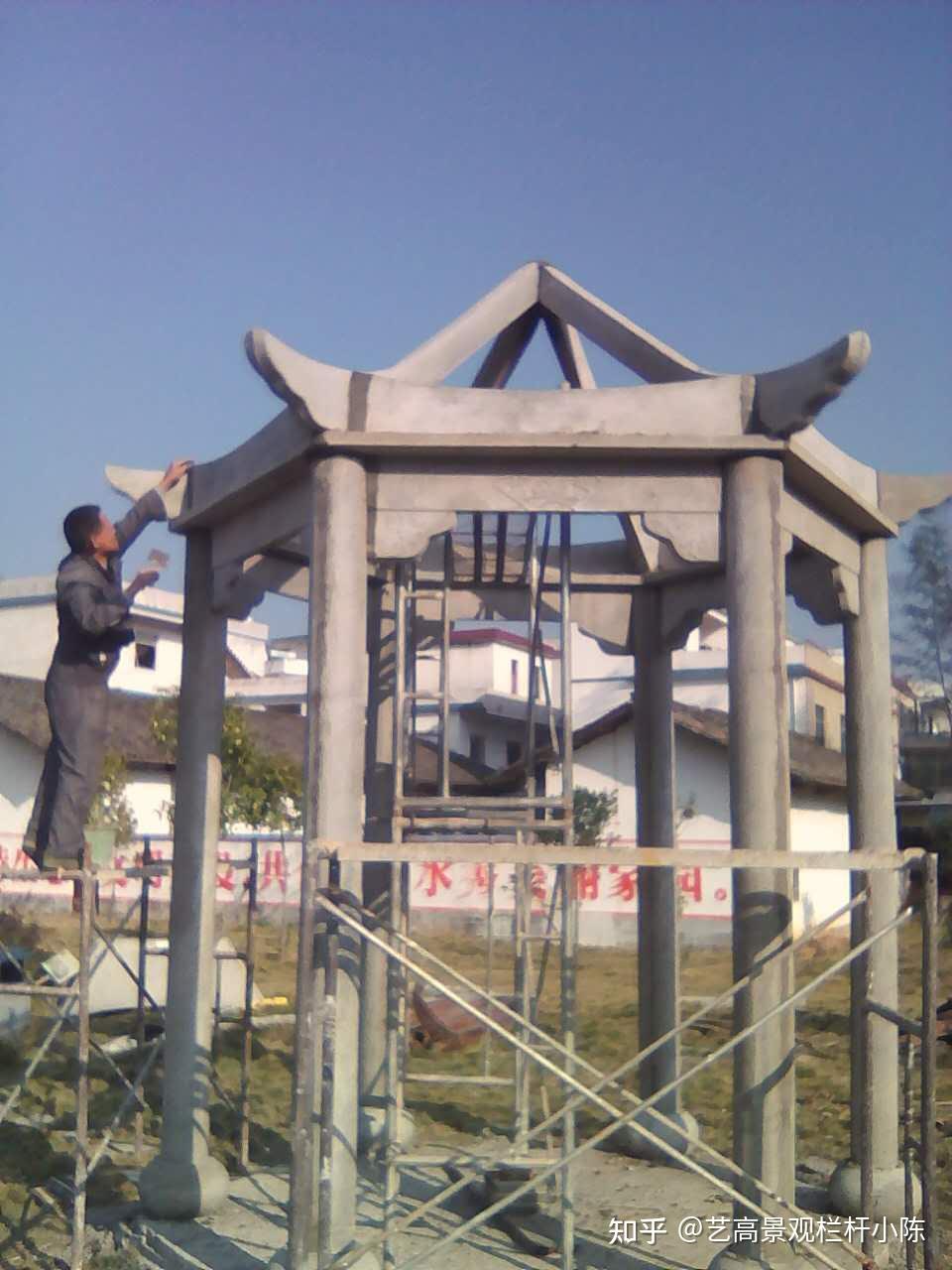 水泥仿木凉亭制作 打造标准的江南特色园林景观 户外景观凉亭 - 知乎