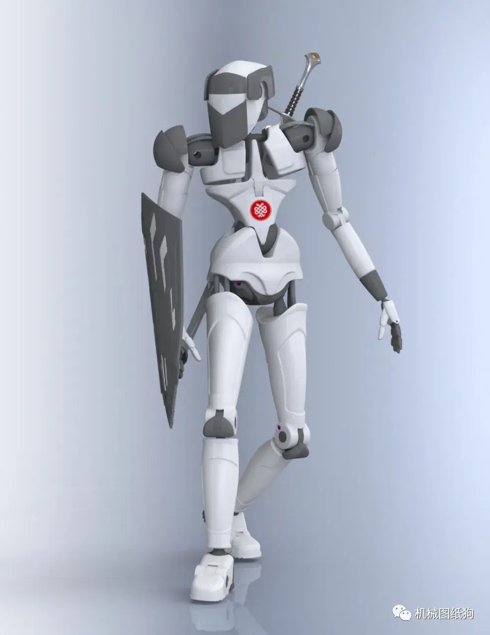 机器人robothuman机器人战士造型3d图纸stpigs格式