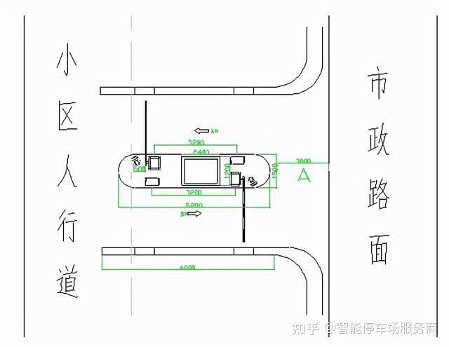 道闸安全岛尺寸施工图图片