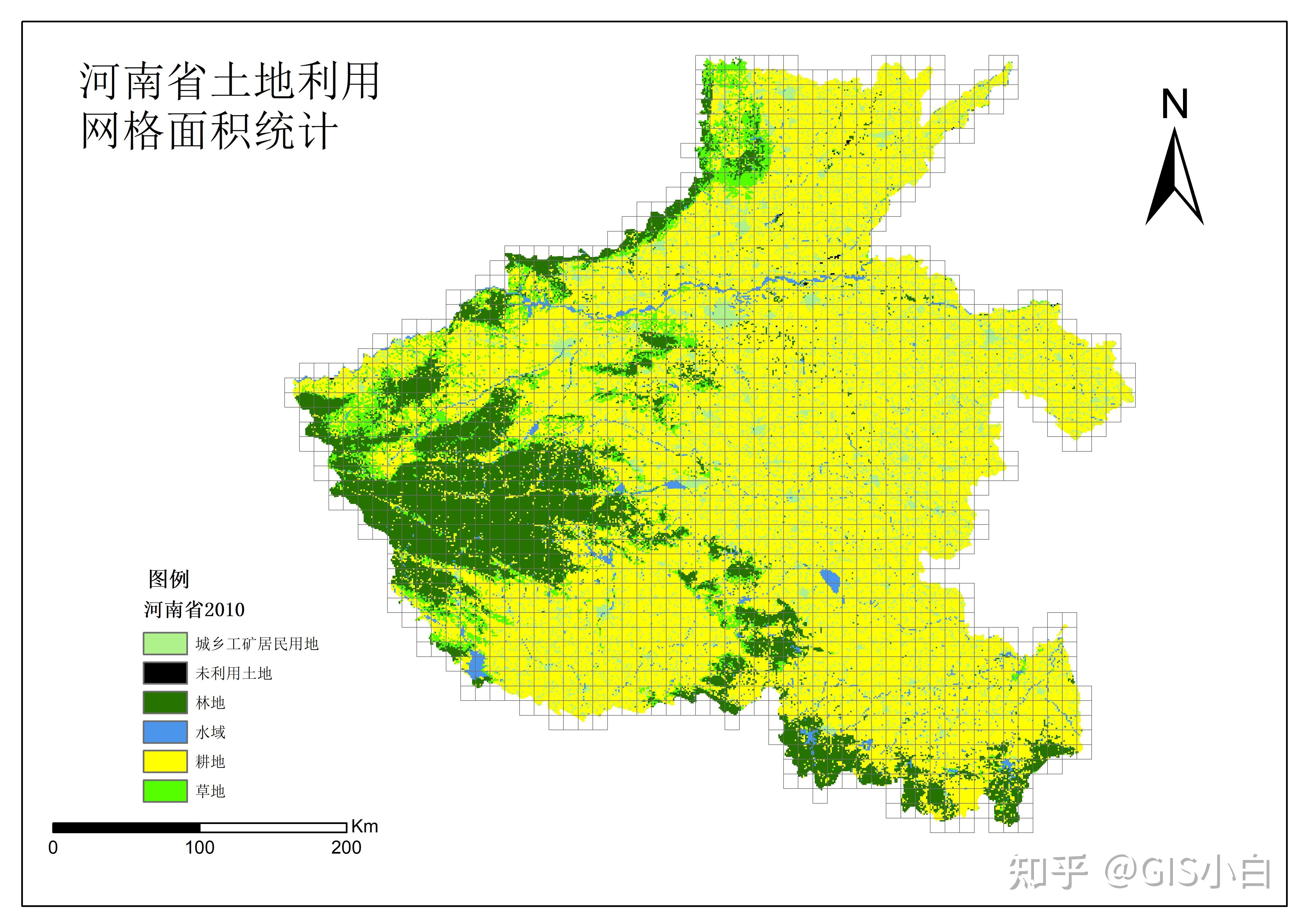 arcgis教程66利用渔网统计不同土地利用类型面积