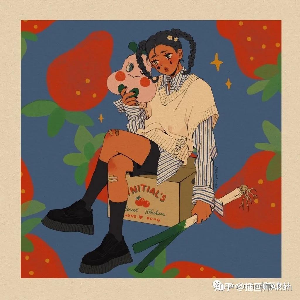 画作欣赏高饱和色系插画第58期