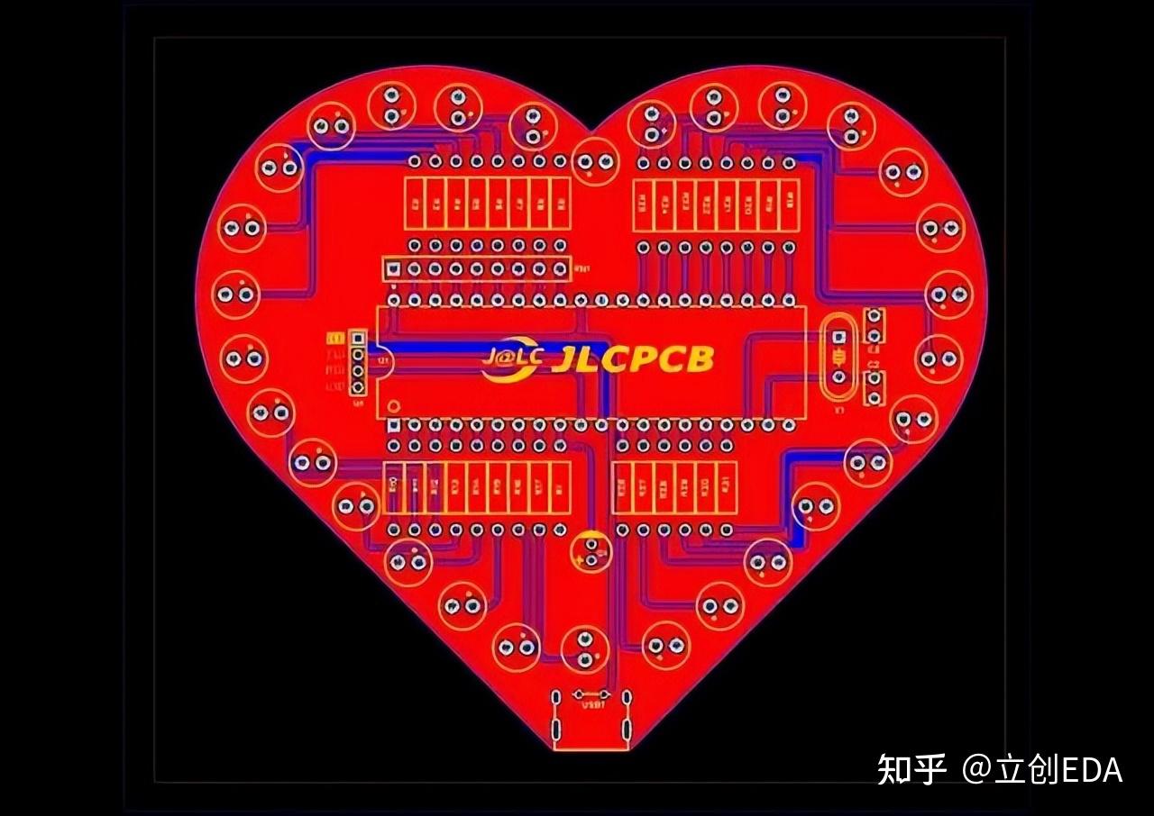 2个小时,轻松搞定一个心形流水灯,包含电路原理,pcb布线技巧,免费打样