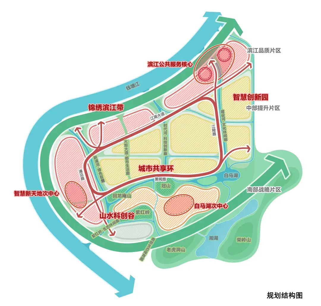 滨江新区规划图图片