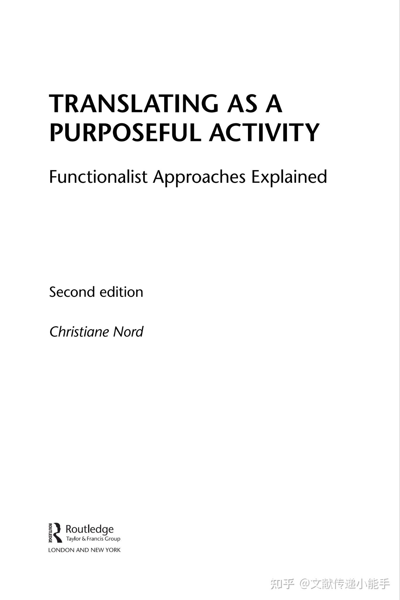 Translating As A Purposeful Activity 