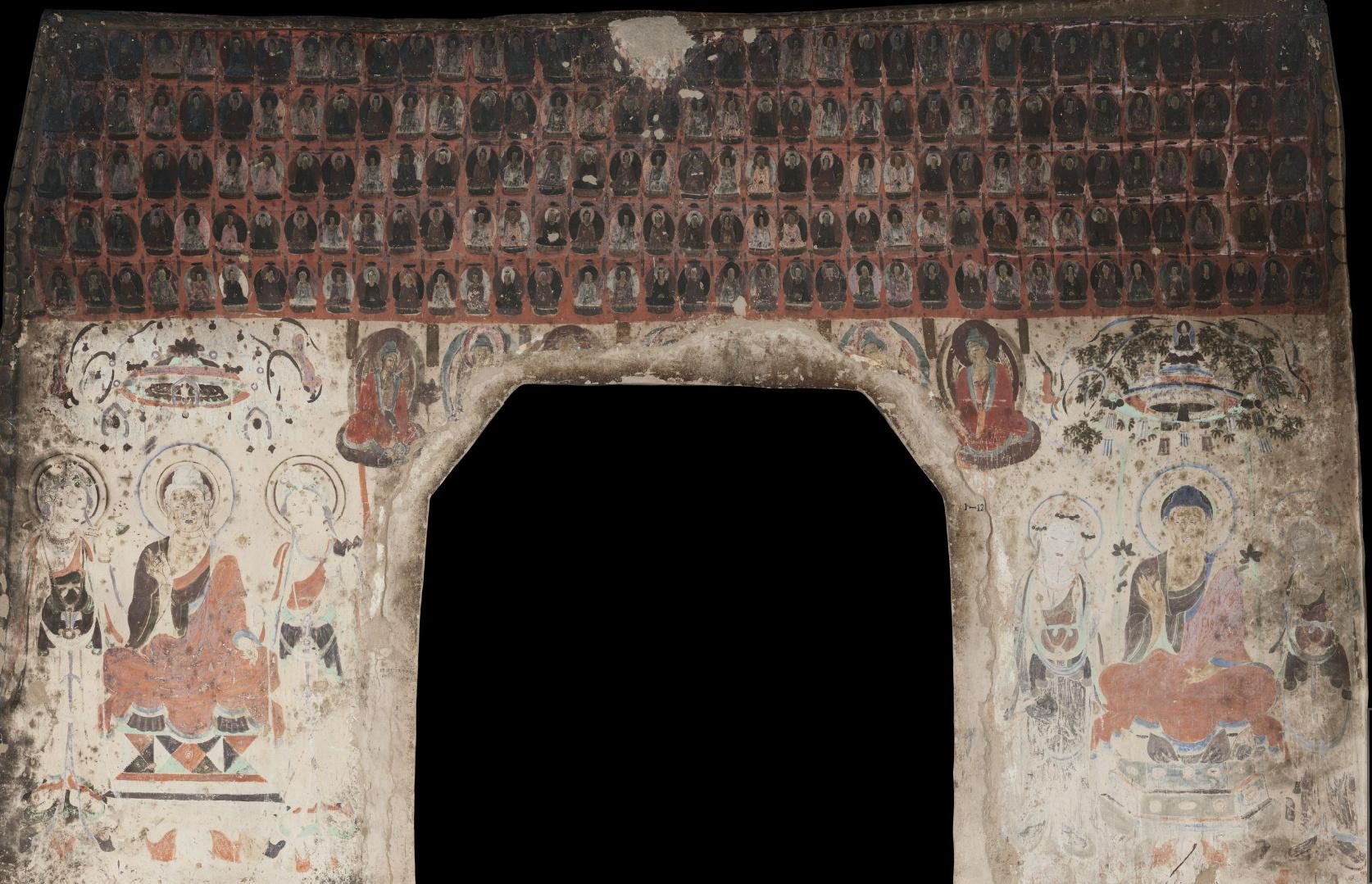 中华珍宝馆 唐 敦煌壁画 莫高窟057窟主室东壁窟顶西坡13