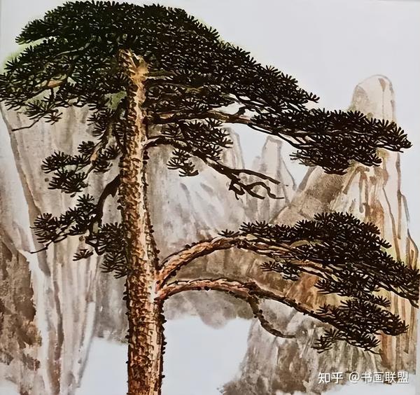 国画技法 松树的各种画法 - 知乎