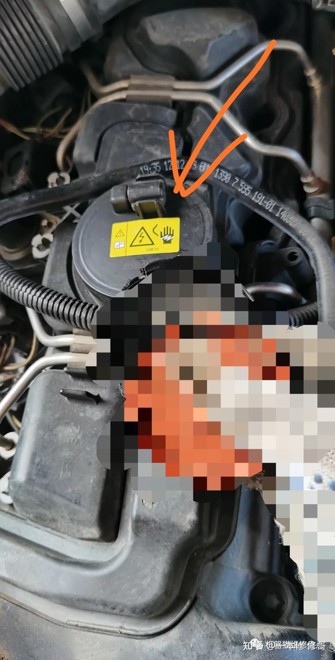宝马523废气阀拆装图图片