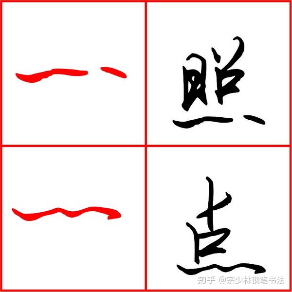 四点水 楷书行书这样写四点底 行云流水 注意这个规律 知乎