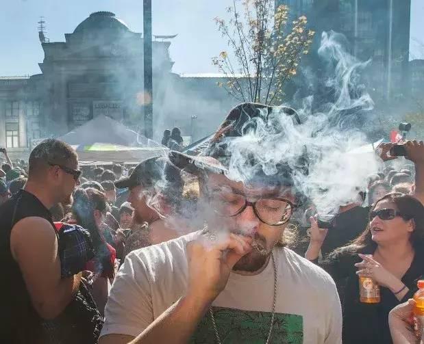 加拿大合法化后的首个大麻日 10万人聚集日落沙滩 连风都是大麻味