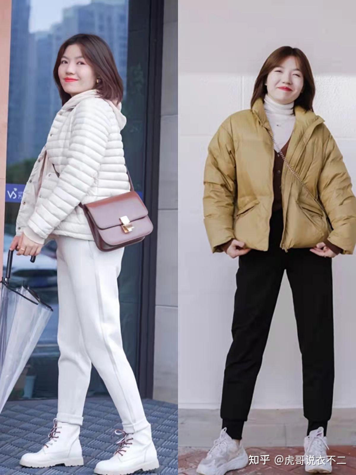 终于找到适合"个矮微胖普通人"的打扮,羽绒服照着穿,保暖气质