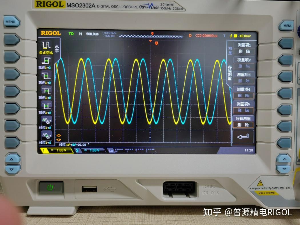 示波器主要功能和作用，图形不稳定的解决方法，以及如何测量频率、周期、幅度、有效值、占空比、相位差 - 知乎
