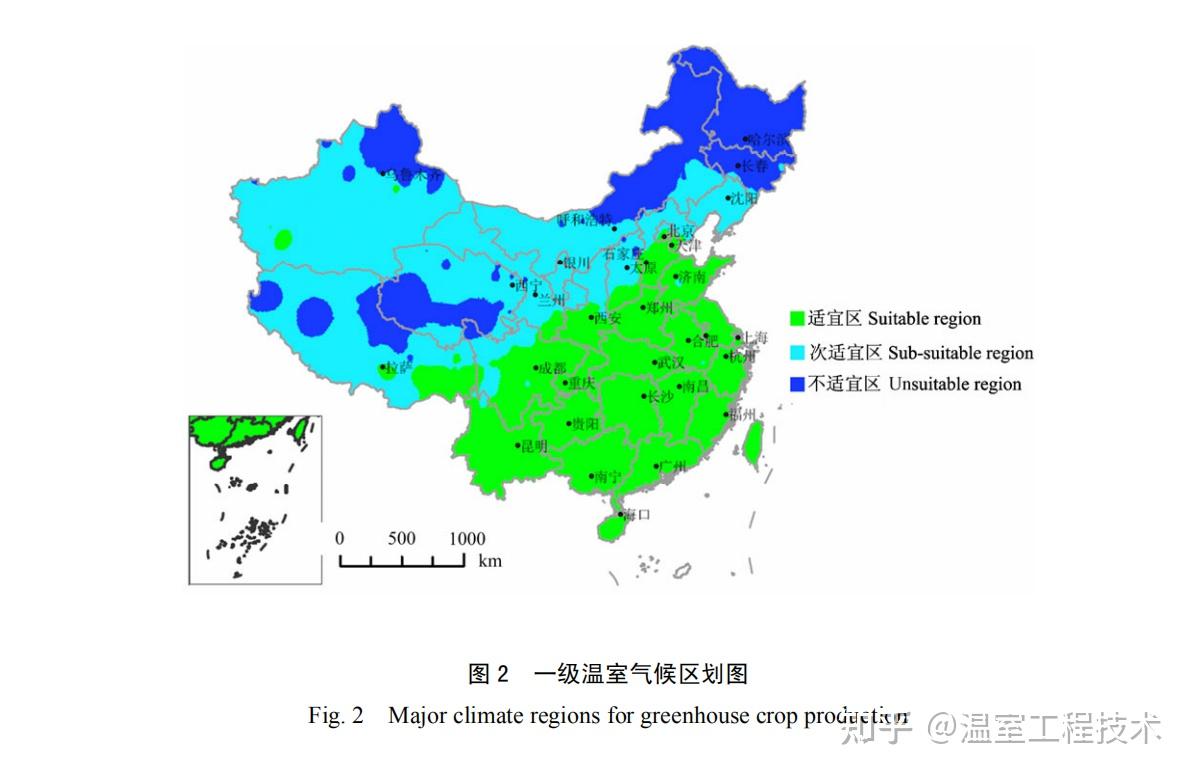 次適宜區主要分佈在西北和遼寧大部分地區,不適宜區則位於中國東北的