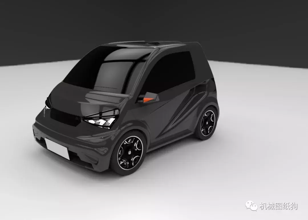 汽车轿车tbot12019小型电动城市小车模型3d图纸step格式