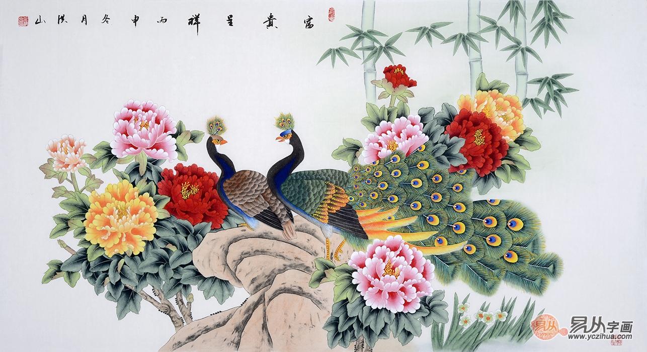 夫妻卧室装饰挂什么画吉祥花鸟画装饰你的甜蜜温馨