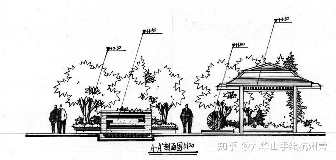 景观快题考研设计中剖面图的画法
