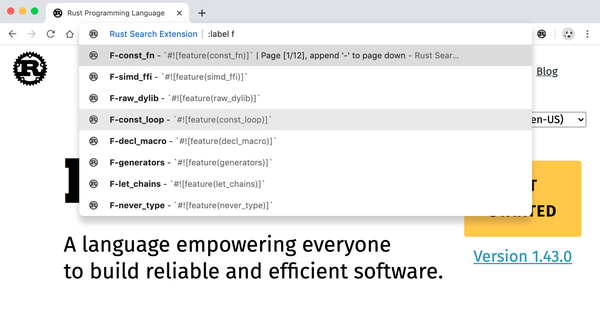 Rust Search Extension 0.9 发布！支持搜索任意第三方 crate 的文档了！