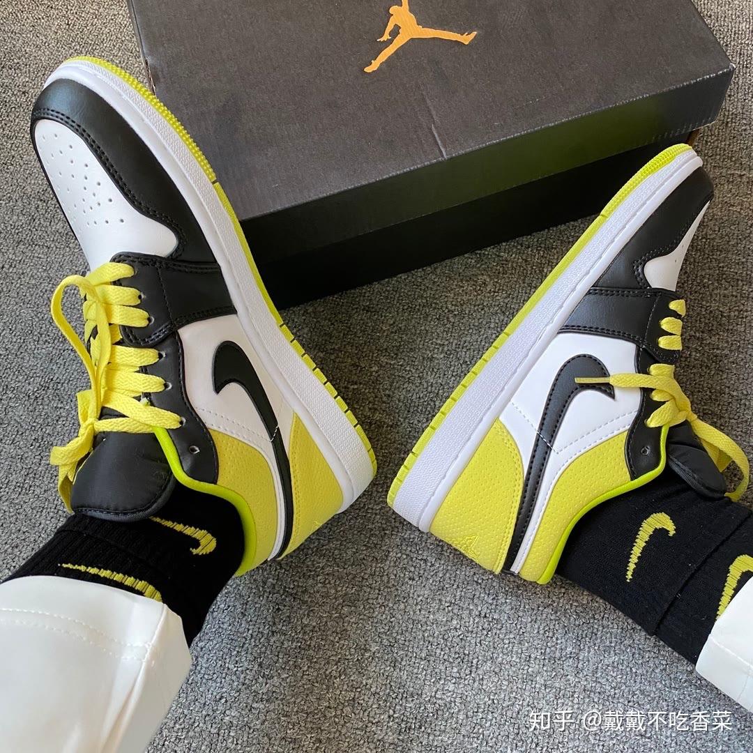 情侣必备nike耐克aj明黄落叶黄配色百搭宝藏款板鞋