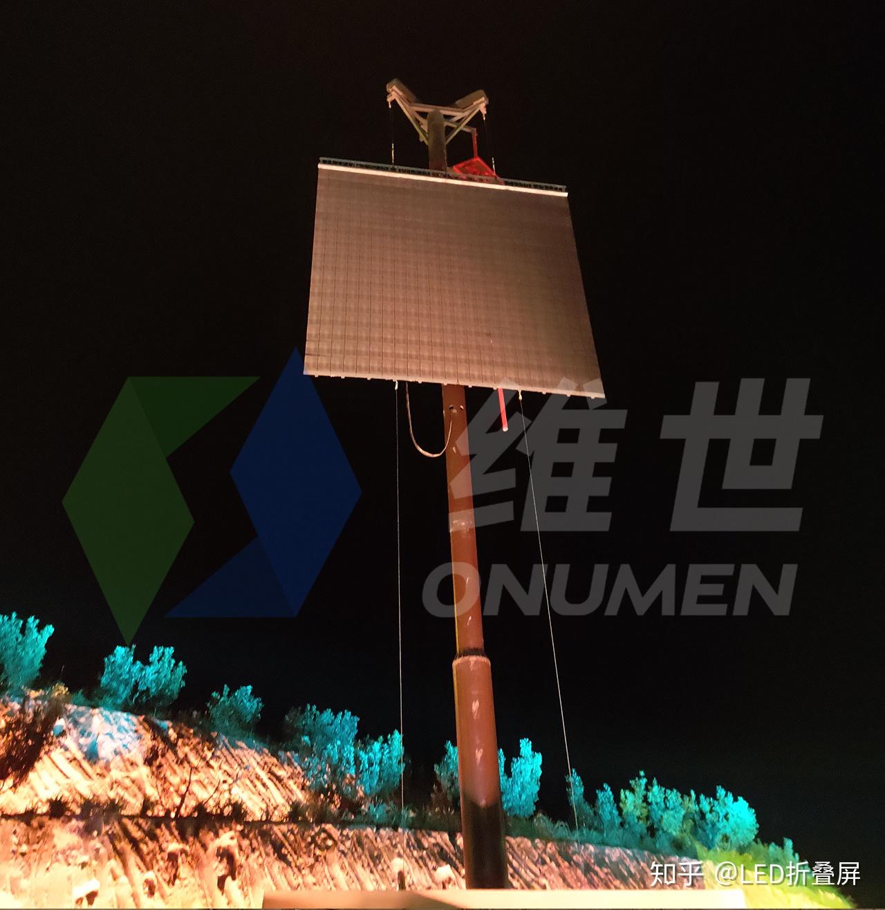 户外镂空led折叠屏助阵山西吕梁如梦碛口大型舞台活动