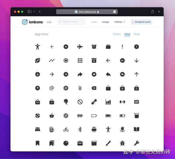 Ionicons ionic web app 