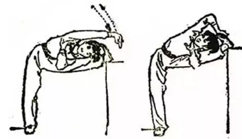 侧压腿的动作图解图片