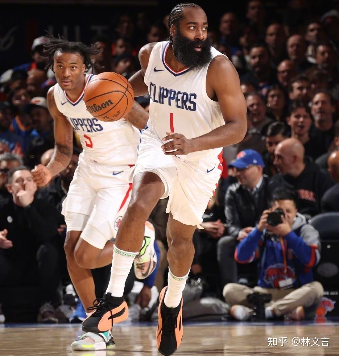 nba常规赛快船四巨头首战失利负尼克斯哈登176兰德尔2710