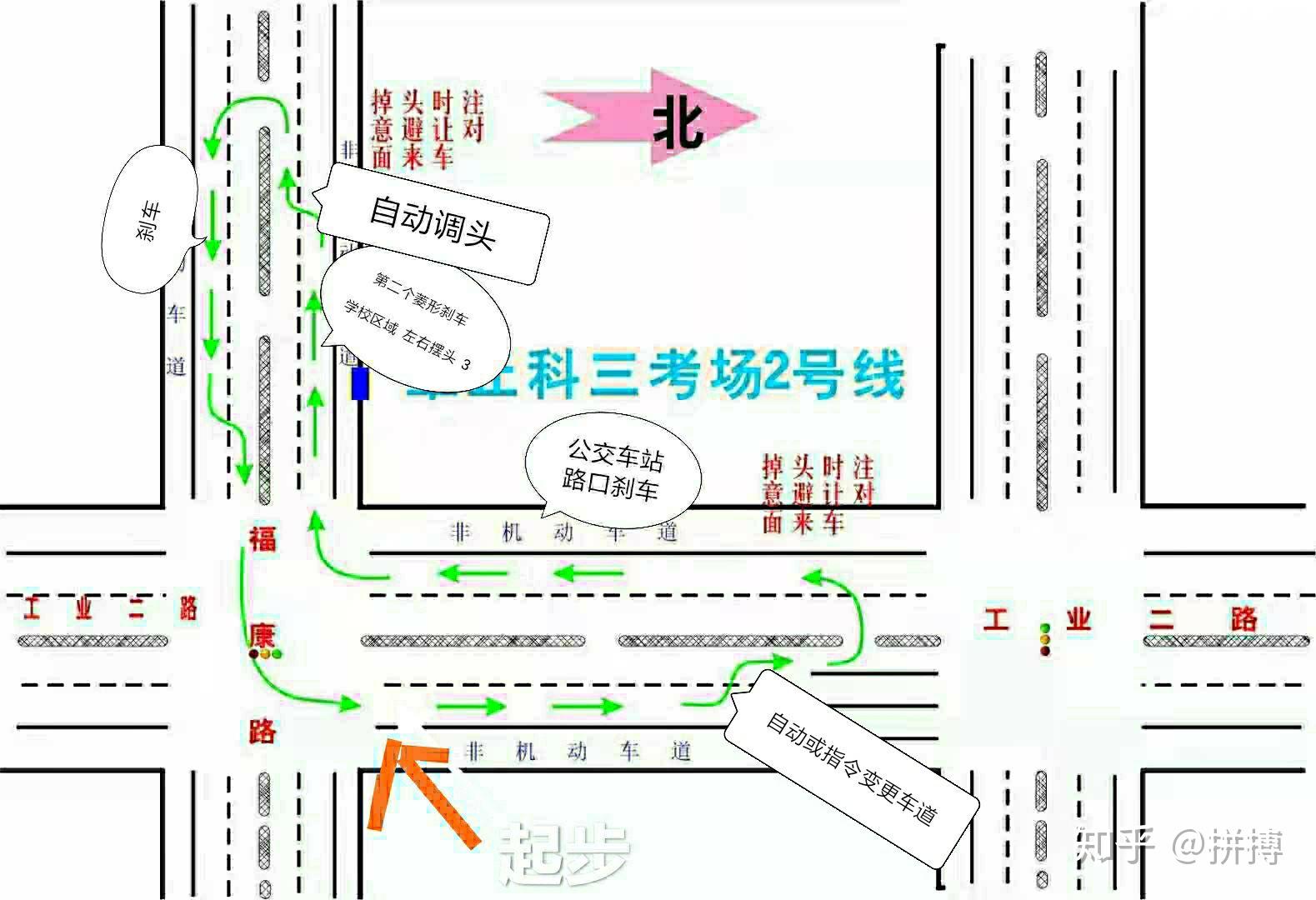 山东省济南市章丘 科目三考试二号线