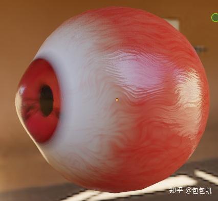 写实人物构建眼球3d模型上