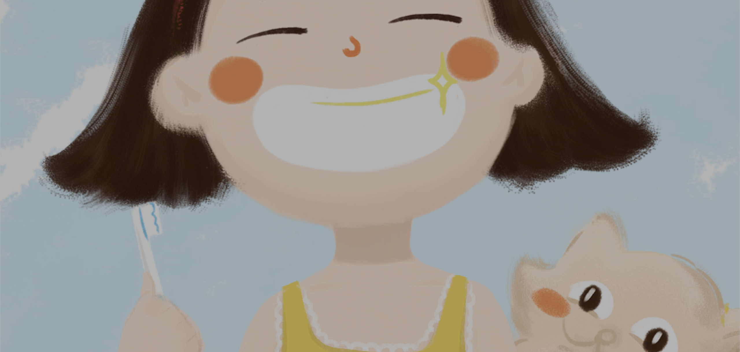 卡通儿童刷牙背景设计图__动漫人物_动漫动画_设计图库_昵图网nipic.com