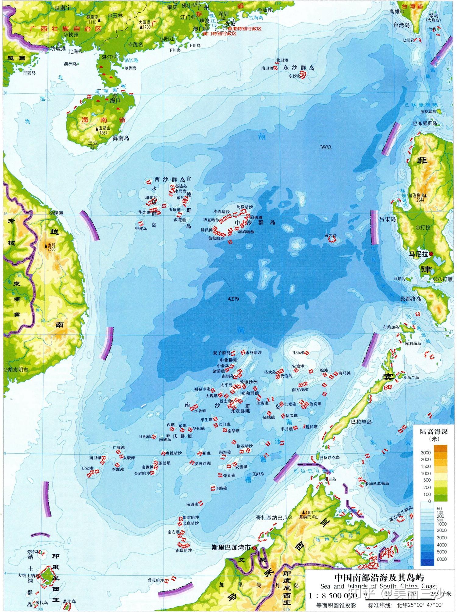 4月19日,我国公布南海25个岛礁,55个海底地理实体标准名称