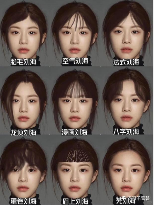 集合了流行的各种刘海看看你适合哪种 - 知乎