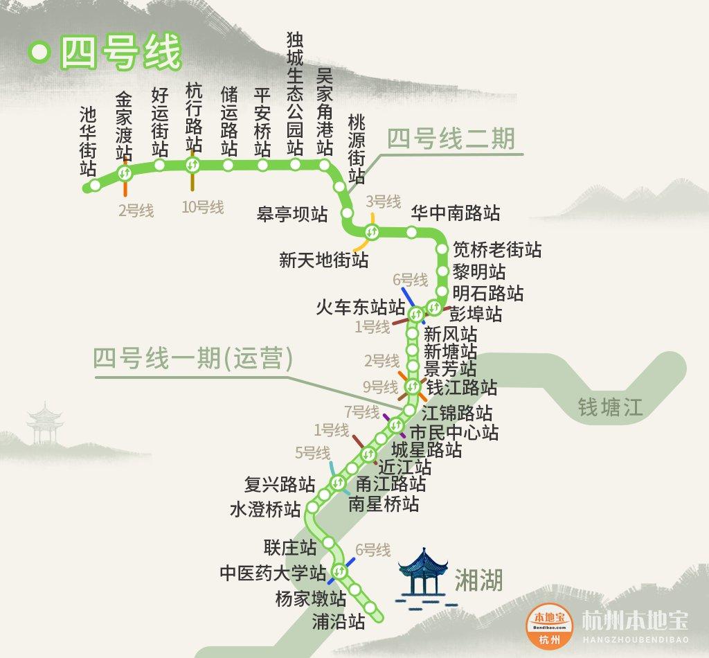 杭州4号线三期规划图图片