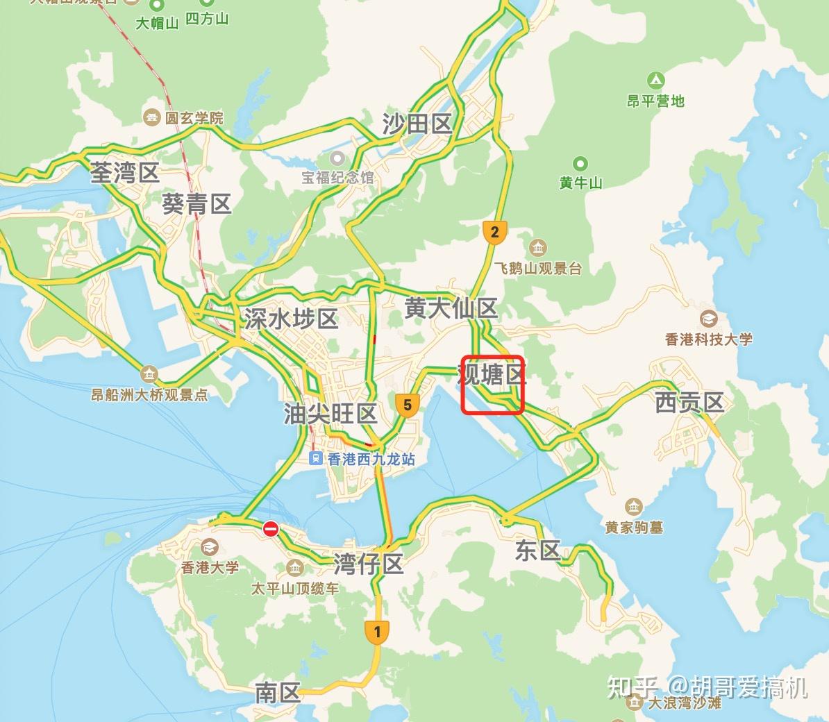 香港观塘地图图片