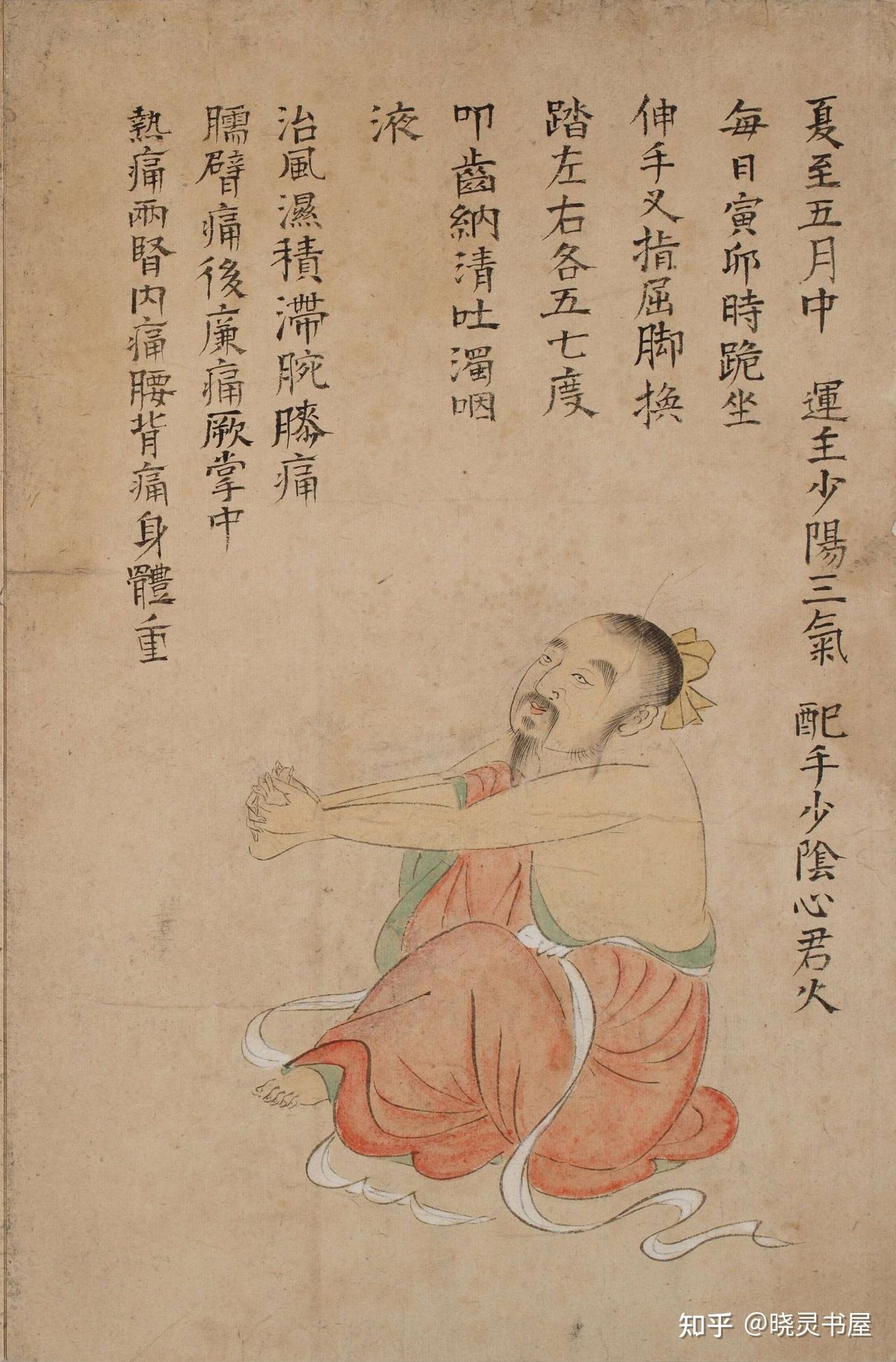 道家修真图:二十四节气导引术和坐式八段锦,中式古法养生功法 - 知乎
