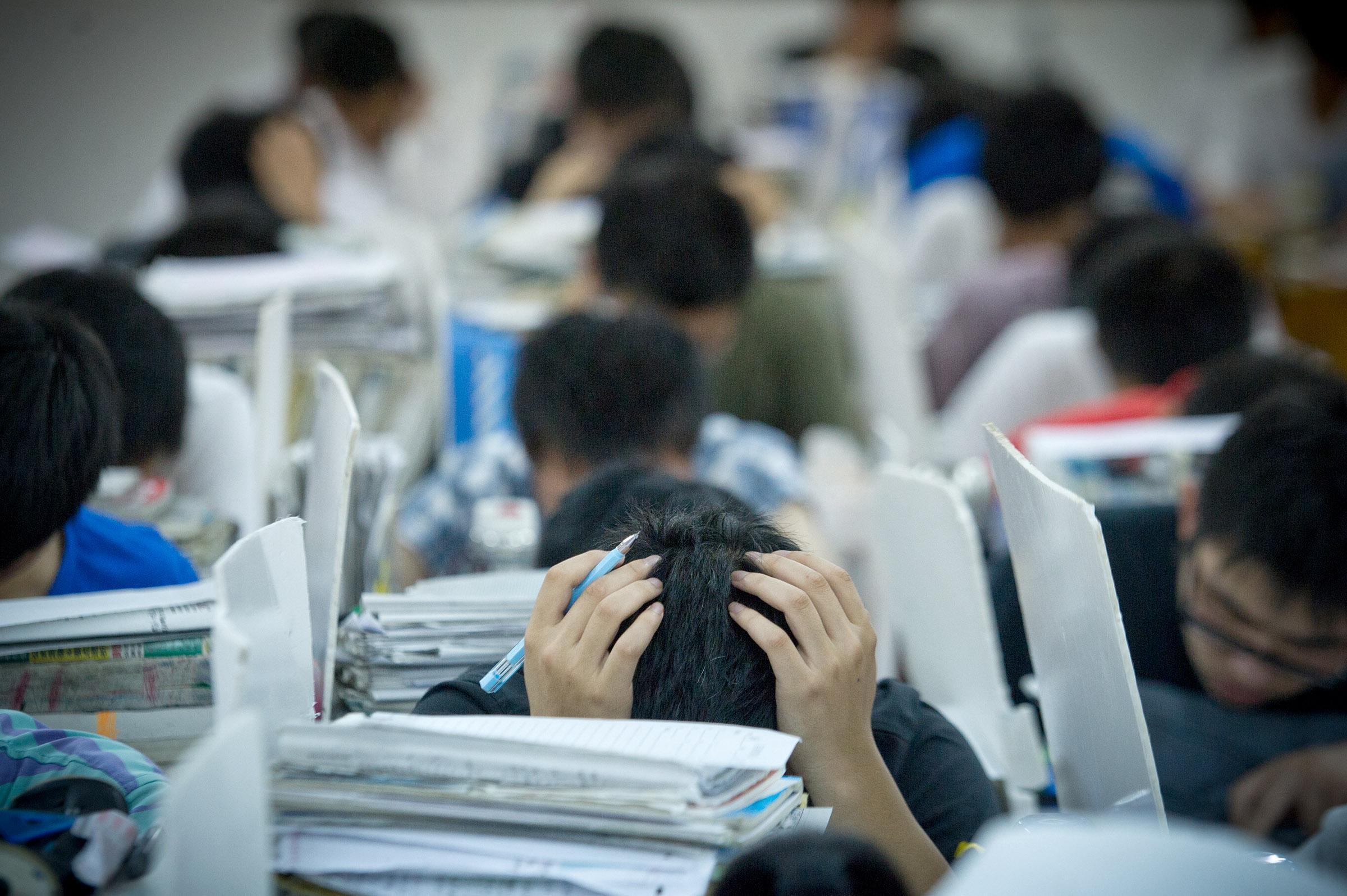 压力大照片学生图片