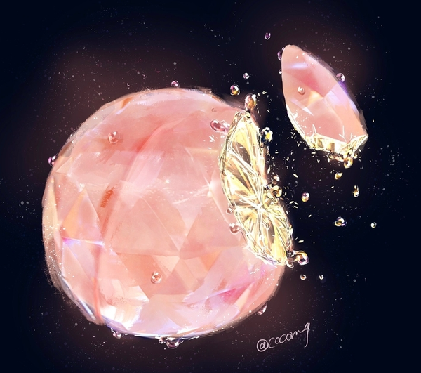 一组日本画师绘制的水晶食物素材 会发光的曼妙食物 知乎