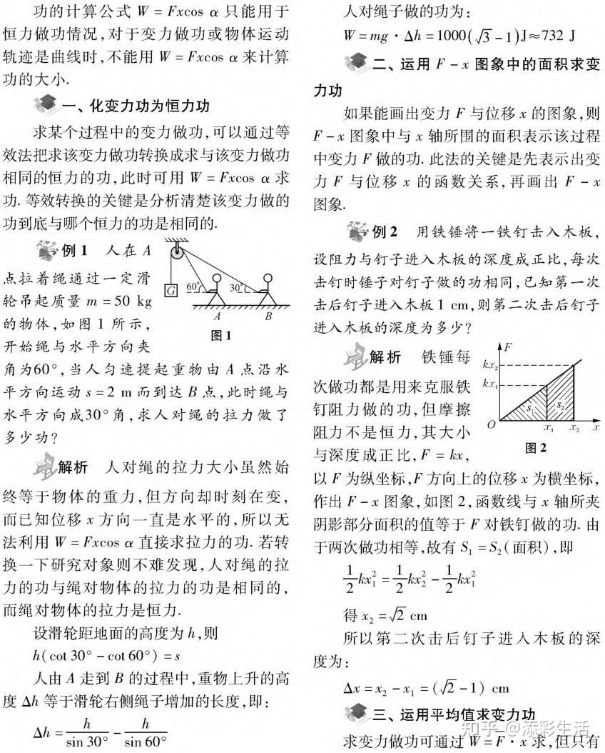 高中物理变力做功8种方法汇总!(收藏) - 知乎