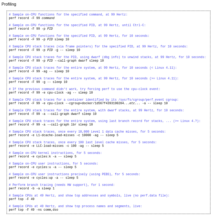 酷站推荐 - brendangregg.com - Linux perf Examples - 知乎