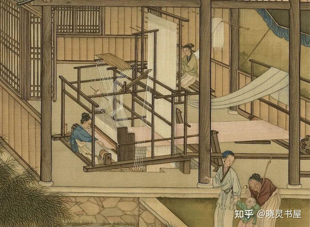 母子勤纺绩 不羡罗绮荣 北宋王居正《纺车图》卷 - 知乎