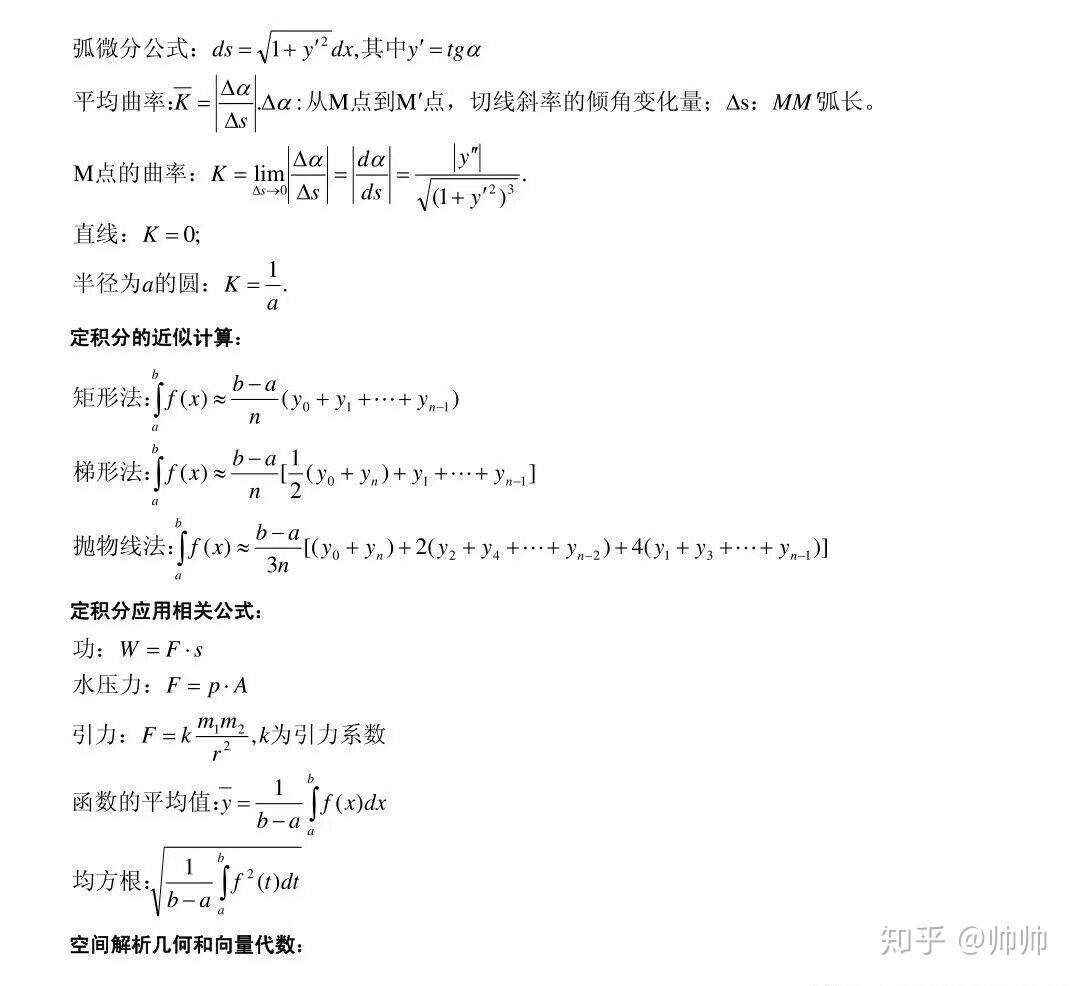 高等数学公式总结 - 知乎