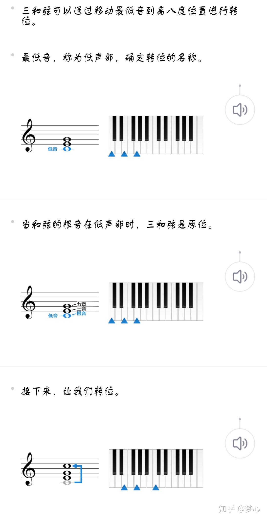 乐理基础知识——三和弦转位