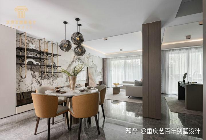 龙湖两江新宸465㎡联排别墅全案原创装修设计施工丨美式风格案例效果图 - 知乎