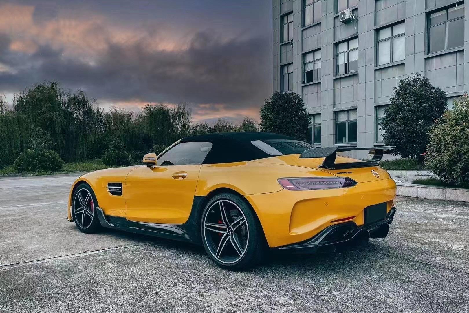 奔驰amggtgtcgts改装imp碳纤维大包围前杠后杠侧裙尾翼透明机盖套件